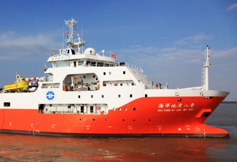 中國石油勘探船「海洋地質八號」。(圖：中國地質調查局官網)