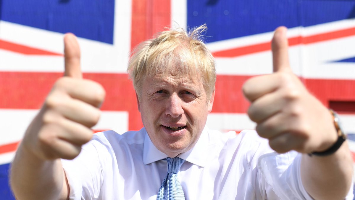 英國首相強生17日表示，英國與歐盟已就英國脫歐，同意一份「偉大的新協議」。（BorisJohnson@Twitter）