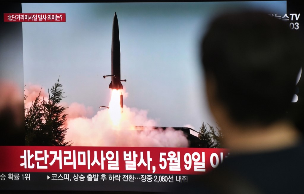 北韓3天來第二度試射彈。示意圖。(AFP/檔案照片)