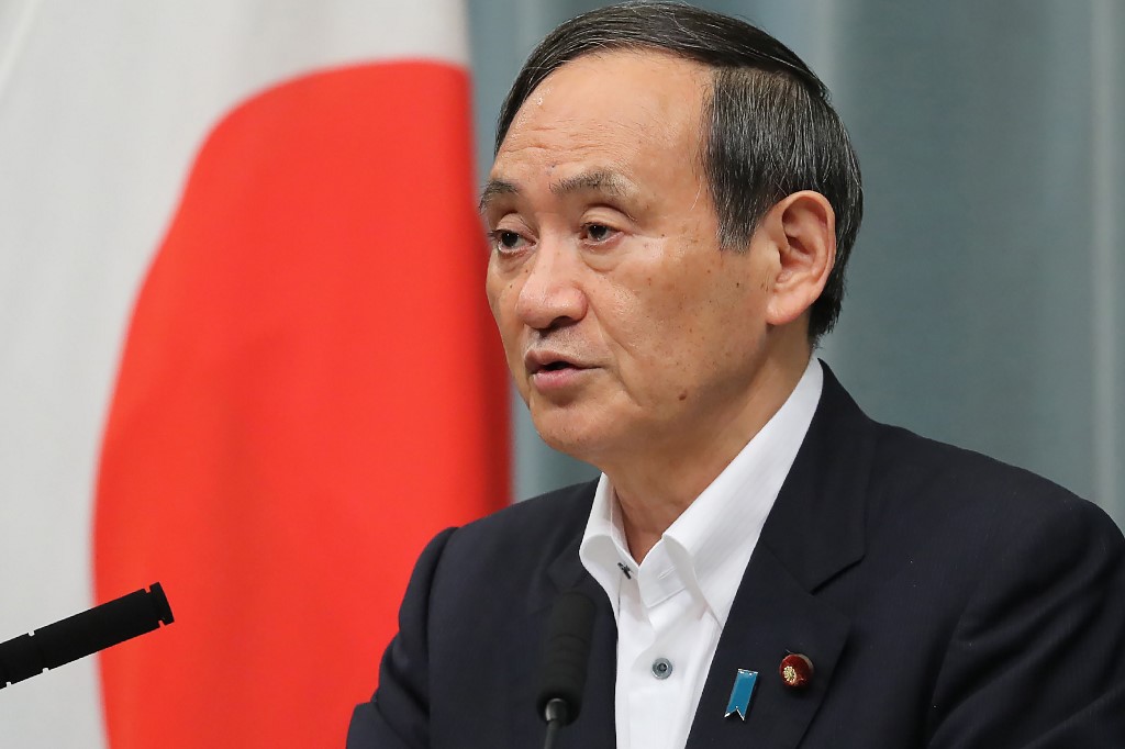 日本內閣官房長官菅義偉(Yoshihide Suga) (AFP)