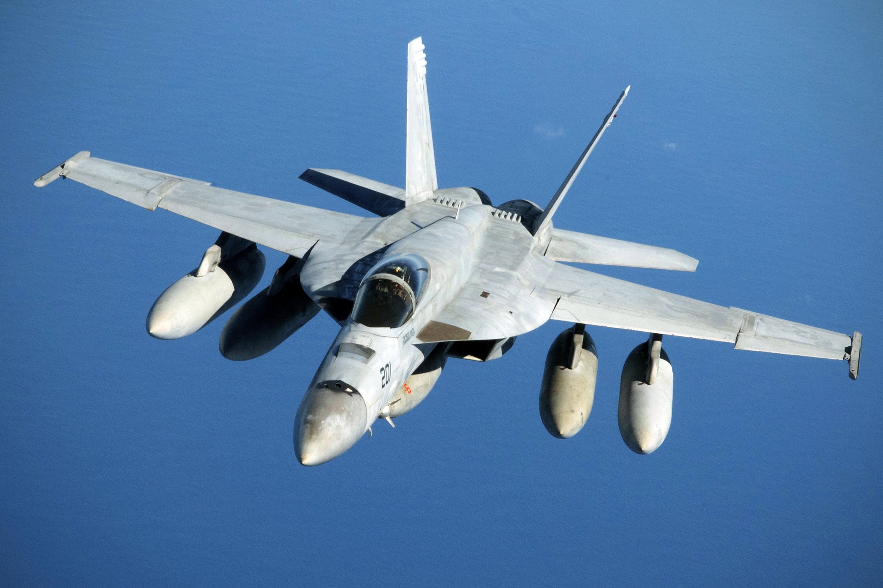 美軍F/A-18E超級大黃蜂(Super Hornet)戰機。 (圖:美國空軍)
