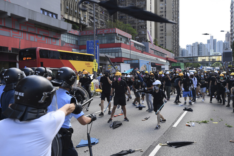 反送中運動爆發多次警民衝突。（資料照片/香港中通社提供）
