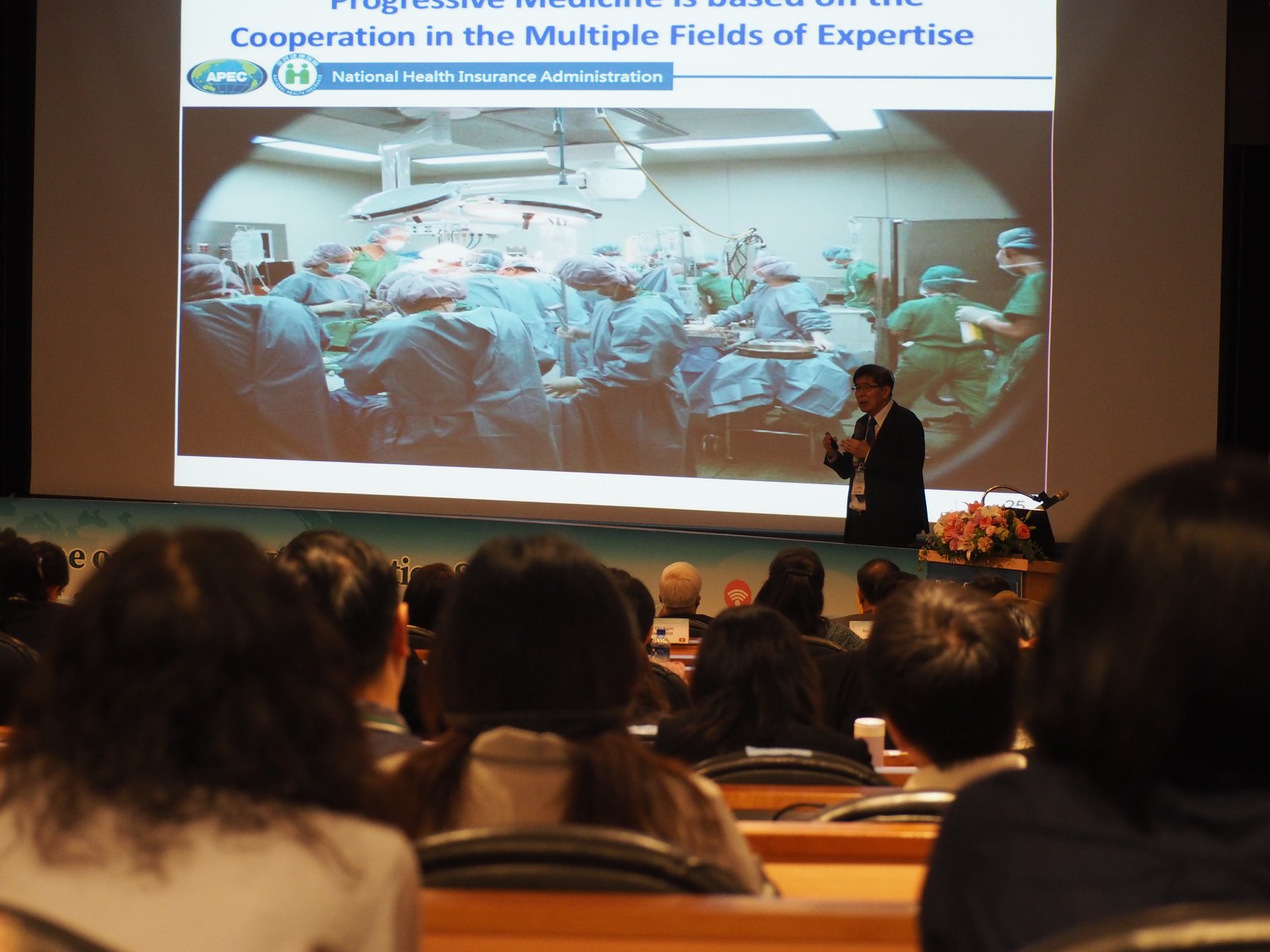 衛生福利部中央健康保險署署長李伯璋出席APEC醫療資訊分享國際研討會。(蕭照平攝)