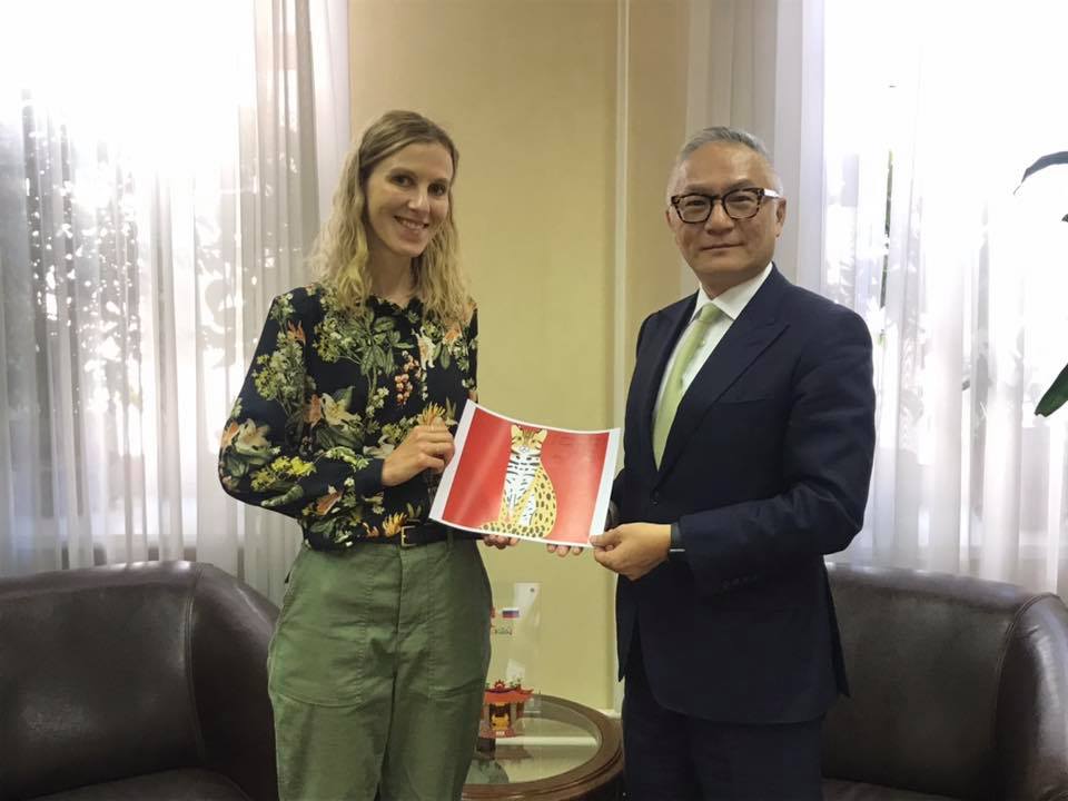 駐俄羅斯代表處29日表示，已拜訪並邀請莫洛措娃訪台，她同意將在9月中下旬來台訪問。(圖：駐俄羅斯代表處臉書)