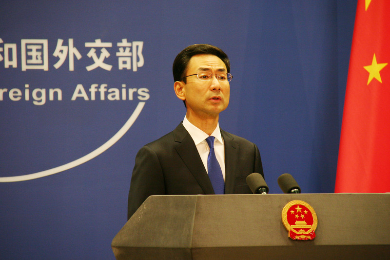 中國外交部發言人耿爽今天批評英美偽善。(圖：中央社)