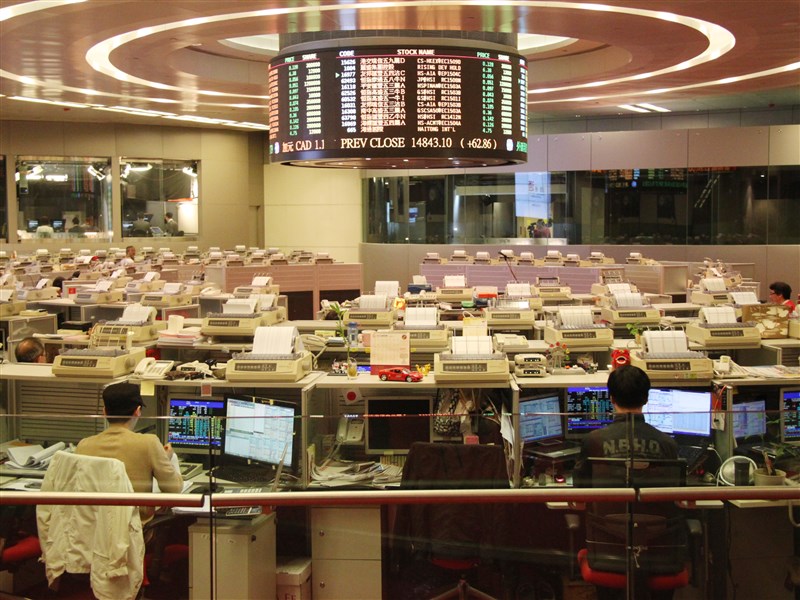 香港股市。(圖：中央社)