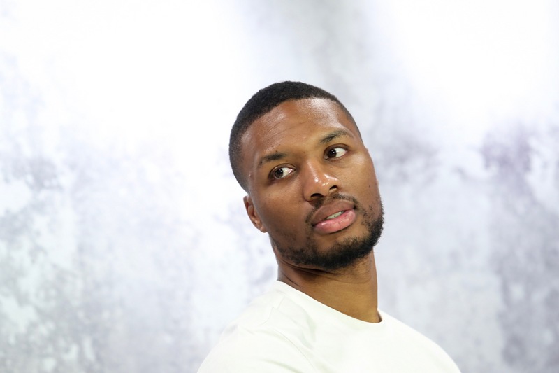 美國職籃NBA波特蘭拓荒者球星里拉德（Damian Lillard）。(圖:中央社檔案照片)