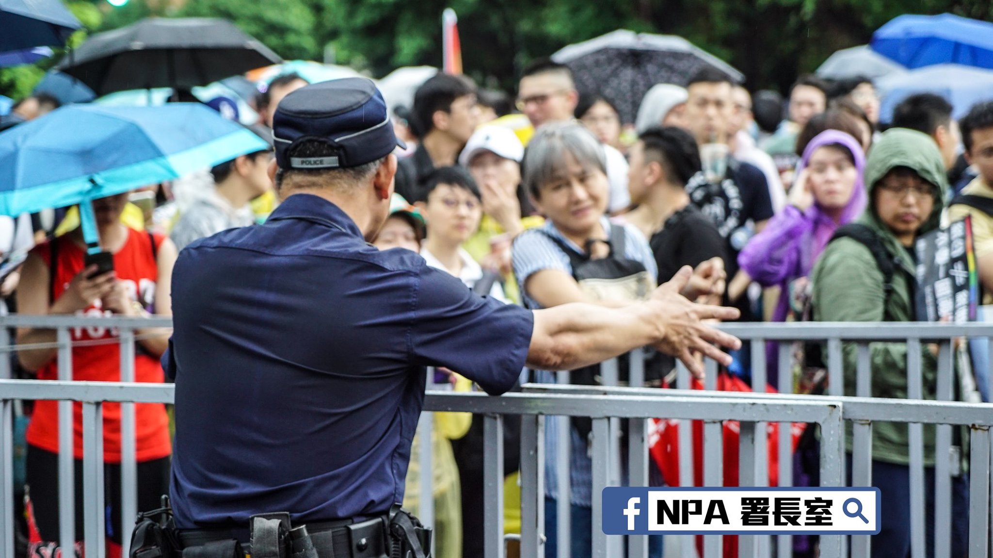 929台港大遊行將登場，警政署今天表示，會增派警力維持秩序，且不容許有使用暴力妨害不同意見民眾的行為發生。(警政署提供)