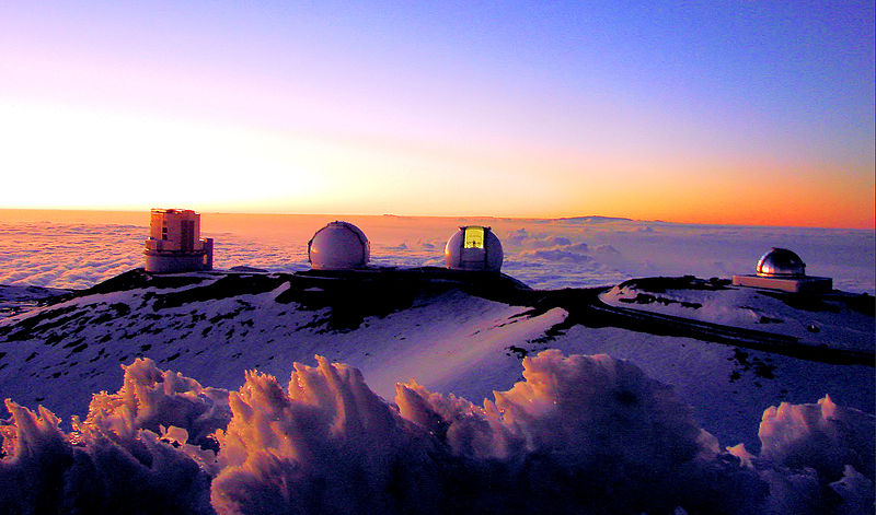 位於美國夏威夷州大島(Big Island)毛納基山(Mauna Kea)天文台。(圖取自維基)