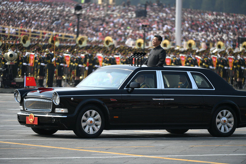 圖為習近平檢閱受閱部隊。（中新社提供）(資料照片/CNA)