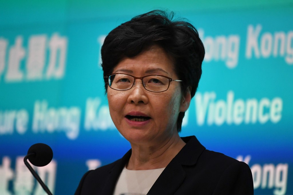 香港行政長官林鄭月娥。(AFP)