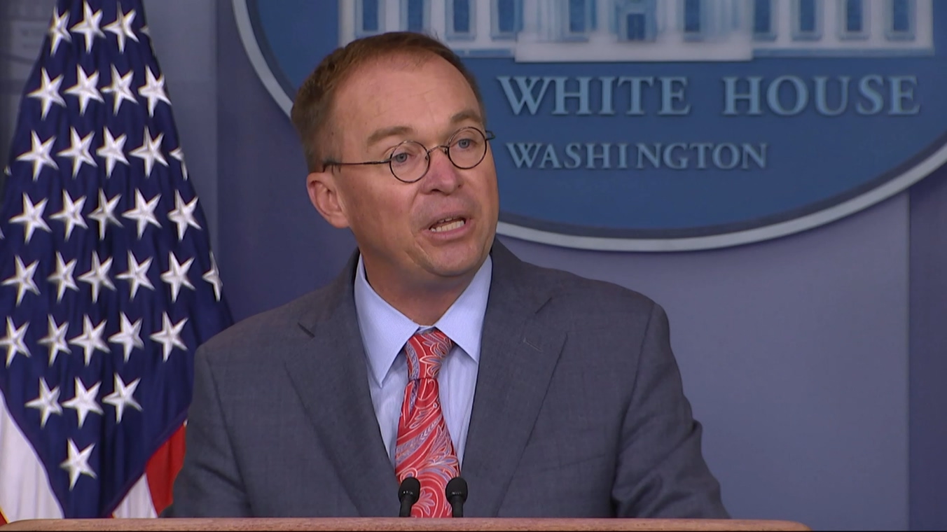 白宮代理幕僚長穆瓦尼(Mick Mulvaney) (美聯社/達志影像)