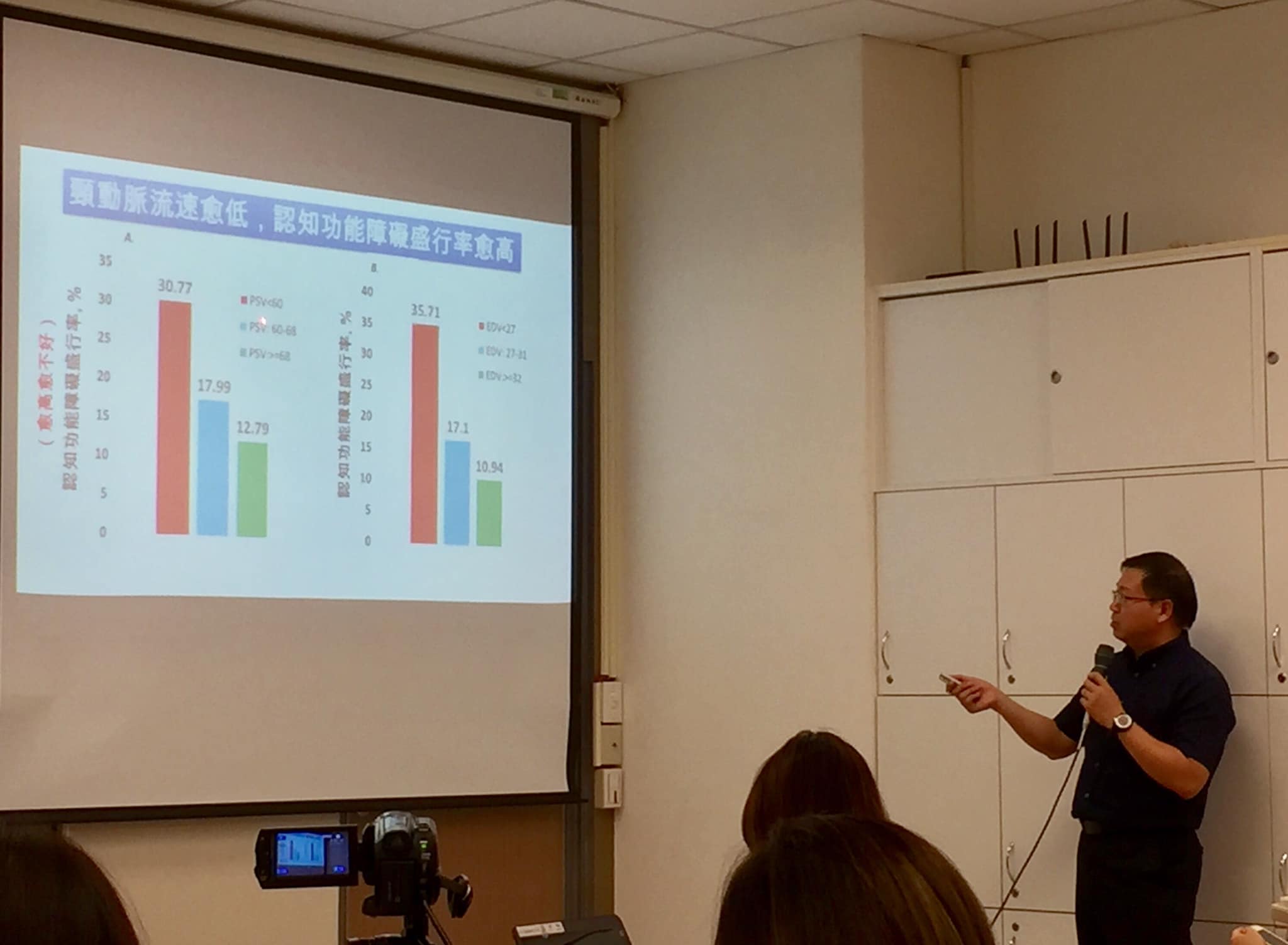 國家衛生研究院28日發表高血壓且頸動脈流速低的年長者，是認知功能退化高危險群的相關研究。(蕭照平攝)