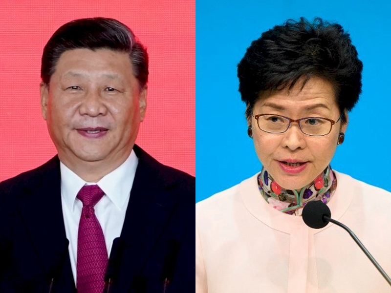 中國國家主席習近平將出席11月5日在上海舉行的中國進博會，香港行政長官林鄭月娥屆時也會與會。(合成圖/AFP/路透社/達志影像)