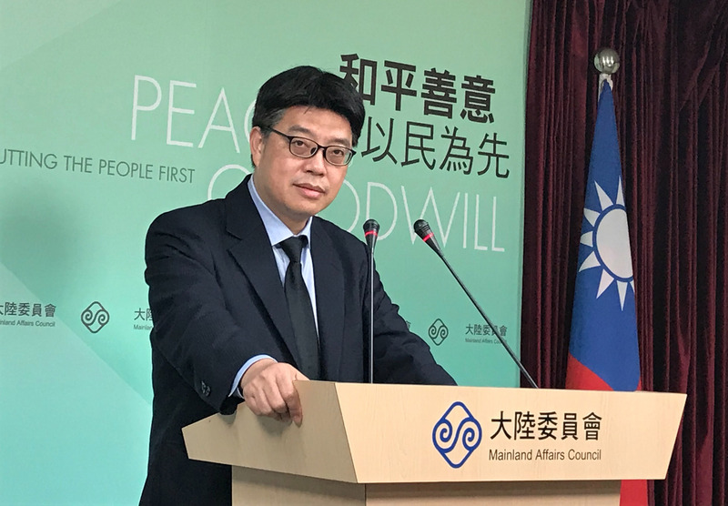 陸委會表示，遭困香港理工大學後又被送往葵涌警署的台籍戴姓學生已保釋返家。圖為陸委會發言人邱垂正
