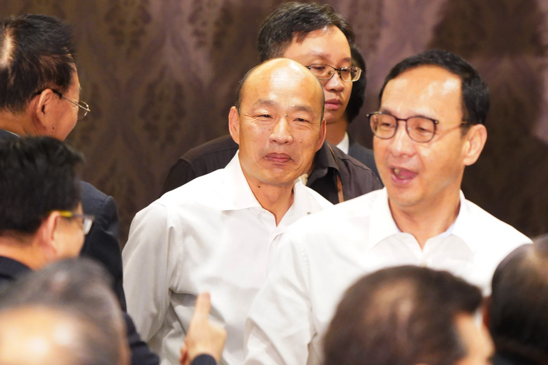 前新北市長朱立倫9日表示，祝福韓國瑜與副手打贏選戰，大家放心，一定加分。(資料照/中央社)