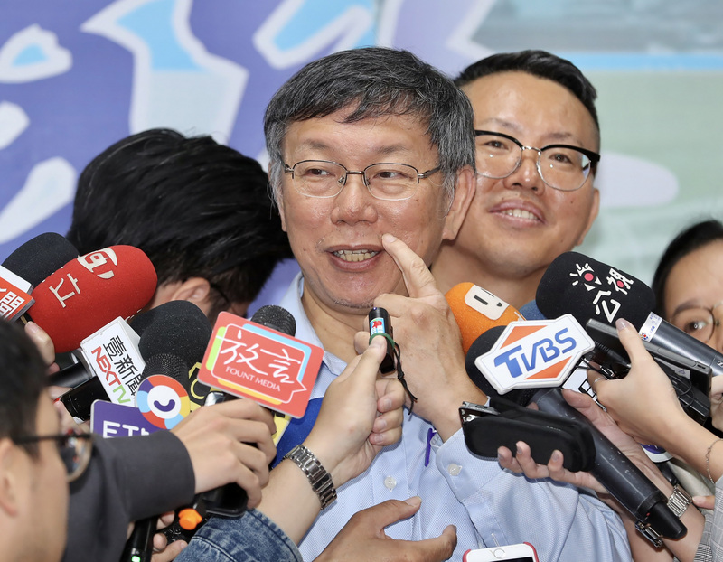 台北市長兼台灣民眾黨主席柯文哲。(圖:中央社檔案照片)