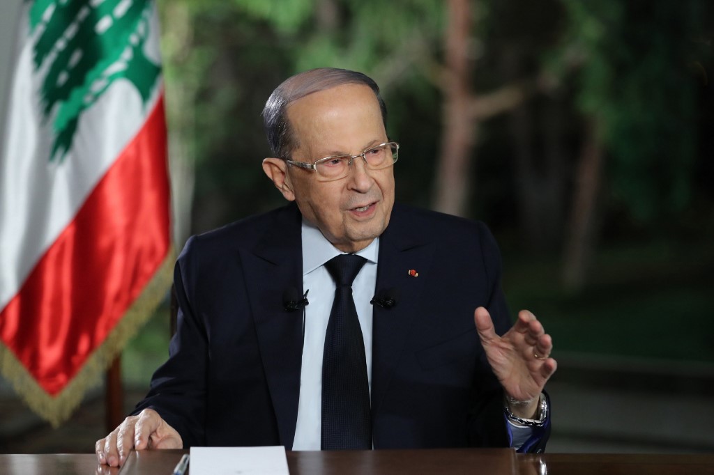 黎巴嫩前總統奧恩(Michel Aoun)的任期在去年10月31日屆滿。(資料照片/AFP)