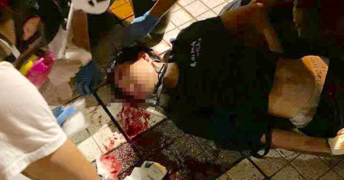 反送中期間，自殺與死亡人數齊揚。圖為香港15歲少年13日疑被催淚彈擊中頭部，情況危急。(立場新聞提供)