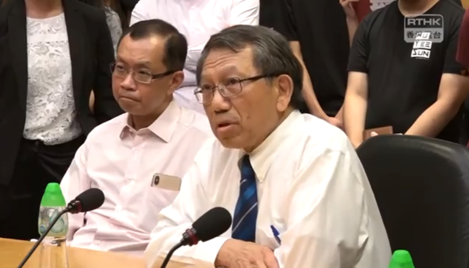 香港中文大學校長段祟智今天發出公開信呼籲外來人士離開中大。(翻攝自香港電台)