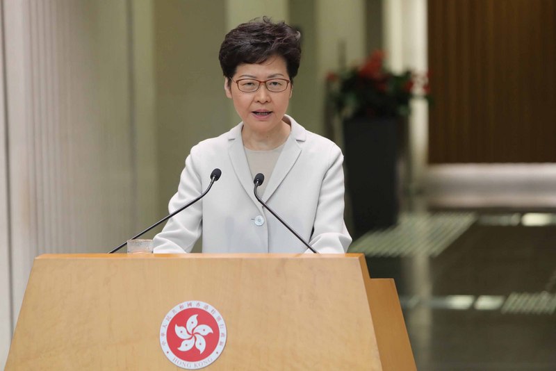香港行政長官林鄭月娥。（中通社提供）