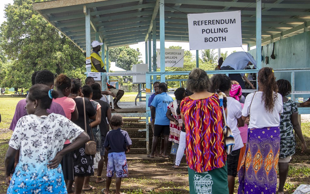 太平洋小島布干維爾(Bougainville)日前舉行獨立公投。 (AFP)