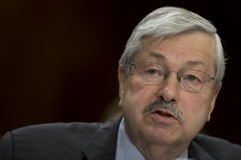 美國駐中國大使布蘭斯塔德(Terry Branstad)。 (AFP)