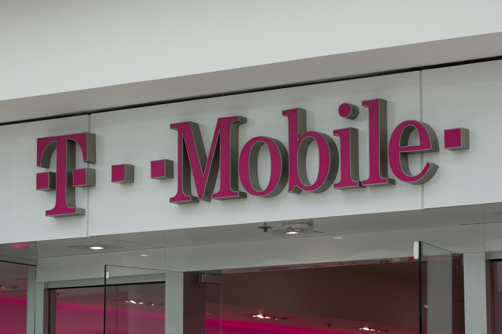 美國第三大行動電信服務供應商T-Mobile。 (AFP)