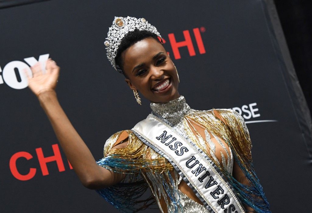 2019年環球小姐(Miss Universe)決賽，南非小姐唐吉(Zozibini Tunzi)奪后冠。(AFP)