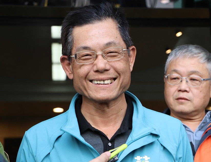 民進黨台北市黨部主委陳正德表示，楊蕙如案已經進入司法審理階段，北市黨部尊重司法審理結果。（劉玉秋 攝）