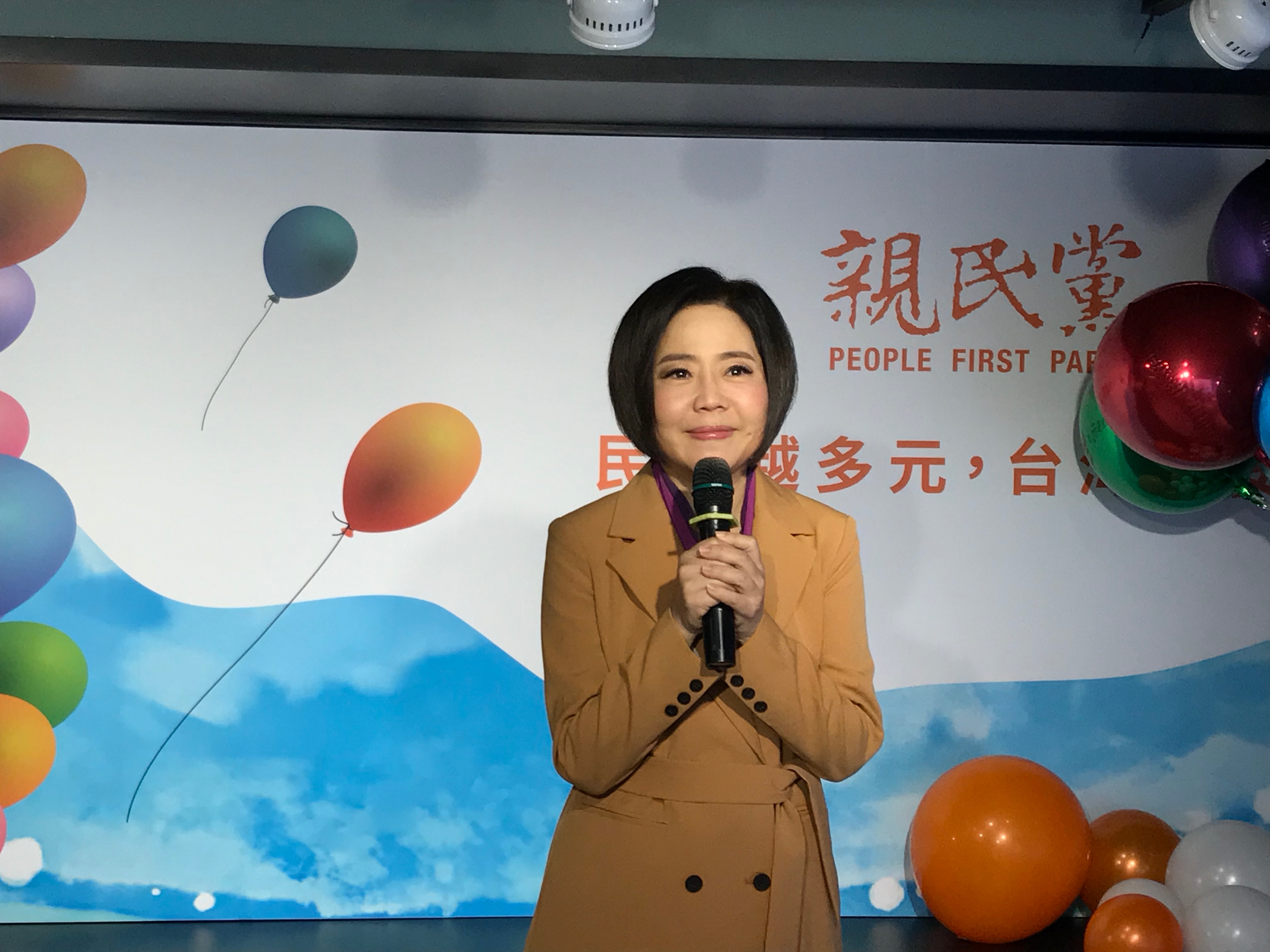 親民黨總統候選人宋楚瑜競辦發言人于美人。(鄭舲攝)