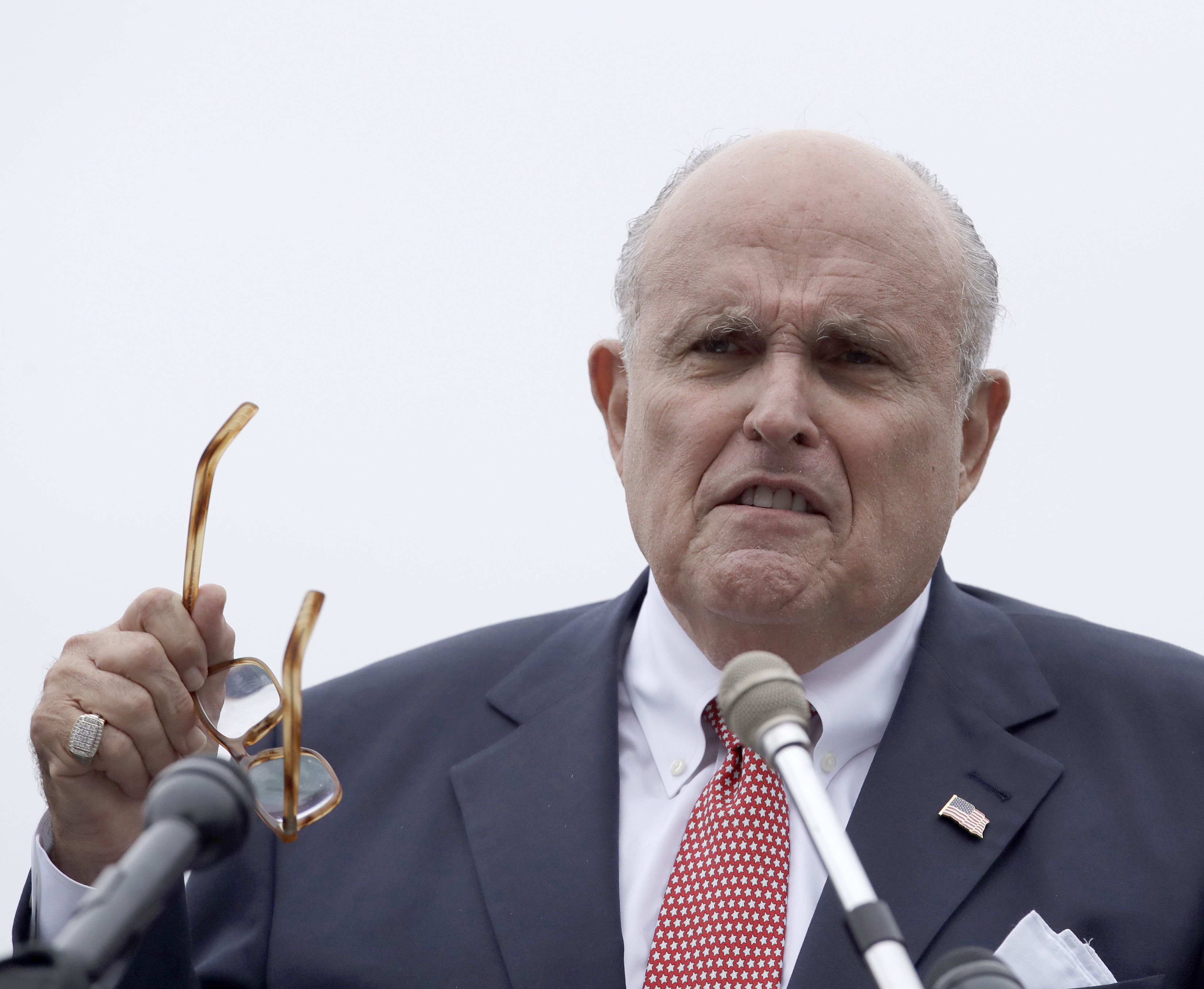美國總統川普私人律師朱利安尼(Rudy Giuliani)確診。 (AP/達志影像)