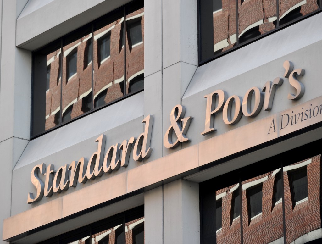 國際信評機構標準普爾公司(Standard & Poor´s)  (AFP)