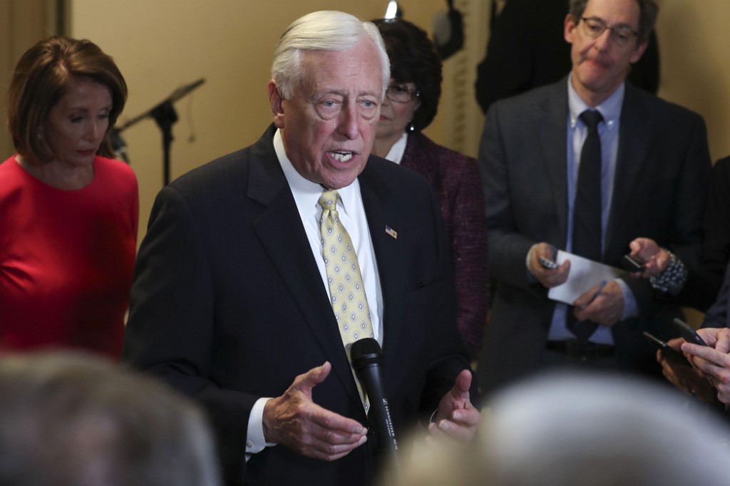 美國眾議院民主黨領袖霍耶爾(Steny Hoyer)。 (AFP)