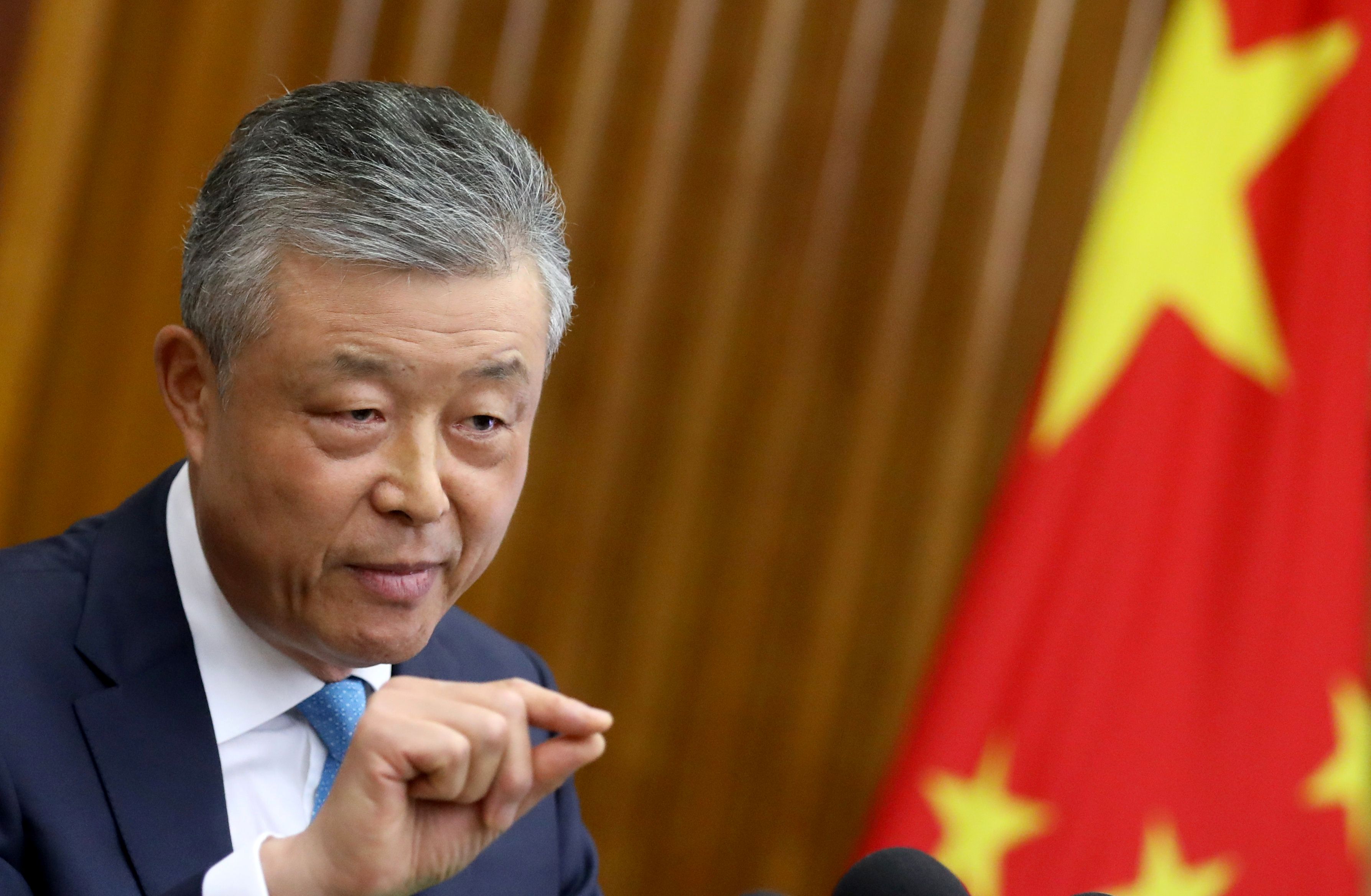 中國駐英國大使劉曉明(Liu Xiaoming) 。(路透社/達志影像)