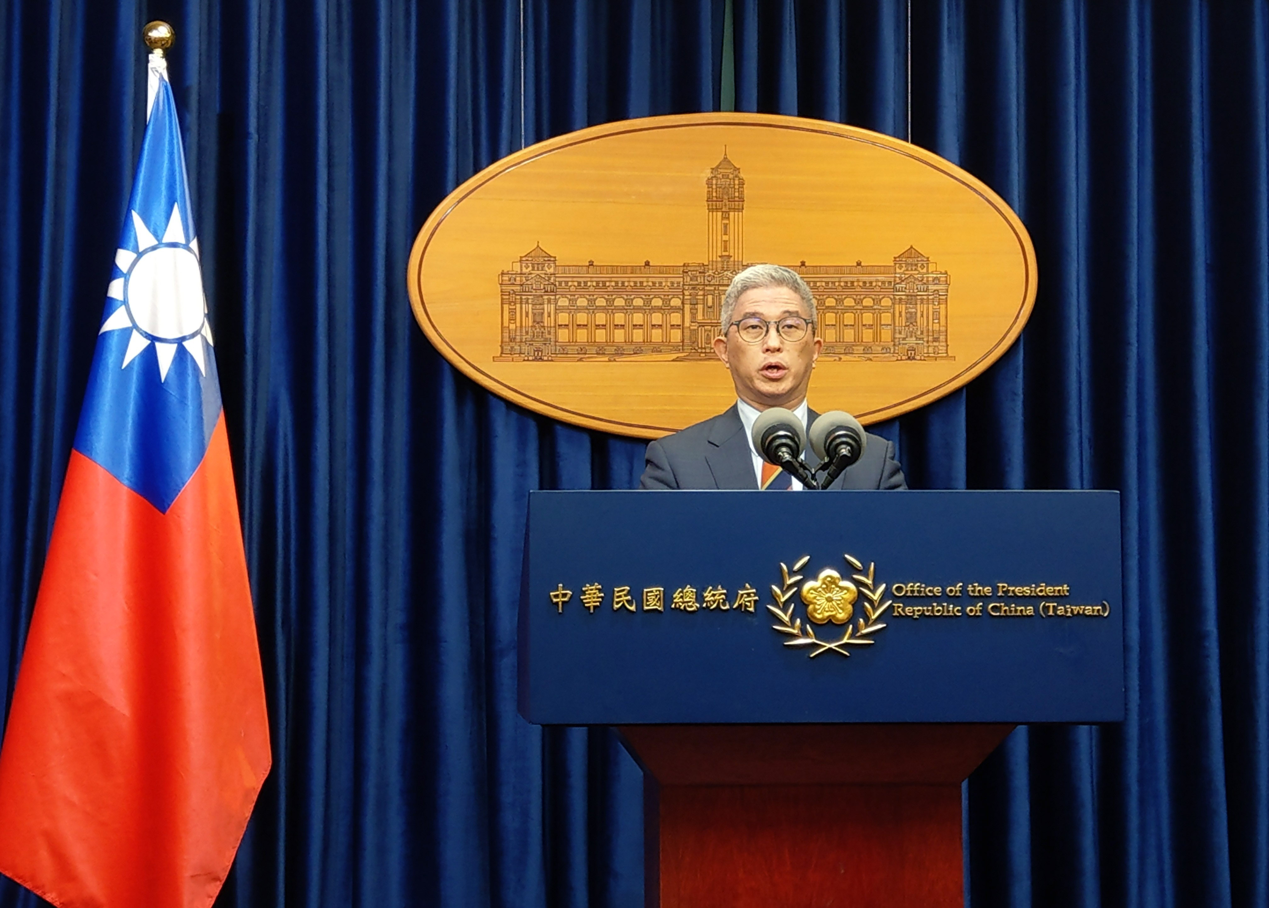 外交部次長徐斯儉說明副總統陳建仁訪問帛琉，出席台帛建交20週年活動相關規劃。(歐陽夢萍 攝)