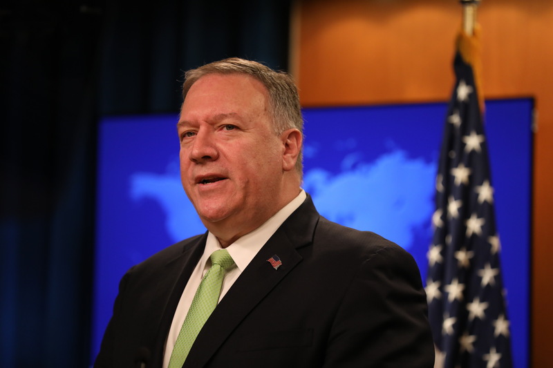美國國務卿蓬佩奧(Mike Pompeo) (中央社)