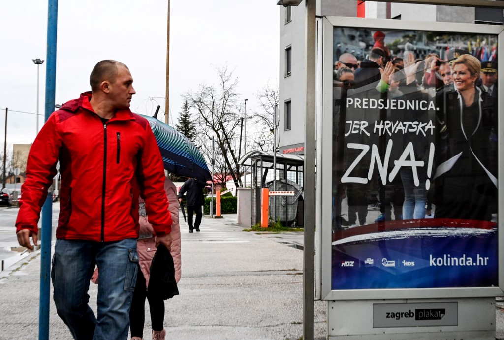 東歐國家克羅埃西亞22日舉行總統大選。圖為街頭一隅。(AFP)