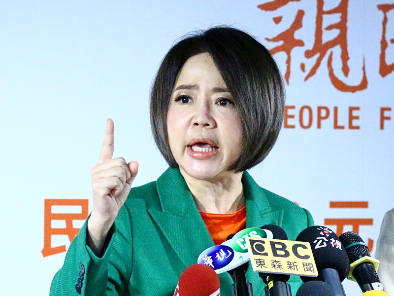 親民黨總統候選人宋楚瑜競選總部發言人于美人 (央廣記者王照坤 攝)