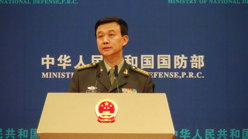 中國國防部發言人吳謙。(圖:中央社檔案照片)