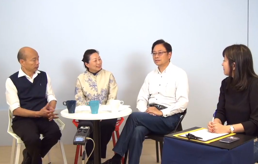 國民黨總統候選人韓國瑜與副手張善政6日下午在花蓮與花蓮縣長徐榛蔚 一同在臉書直播，暢談花蓮的現況與未來的發展。(圖擷自張善政臉書)