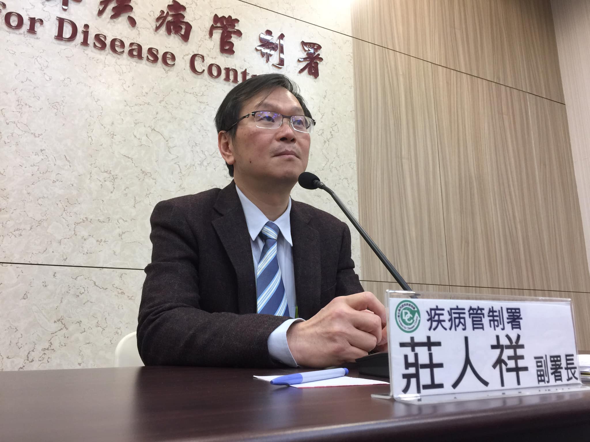 疾管署副署長莊人祥。（蕭照平攝）