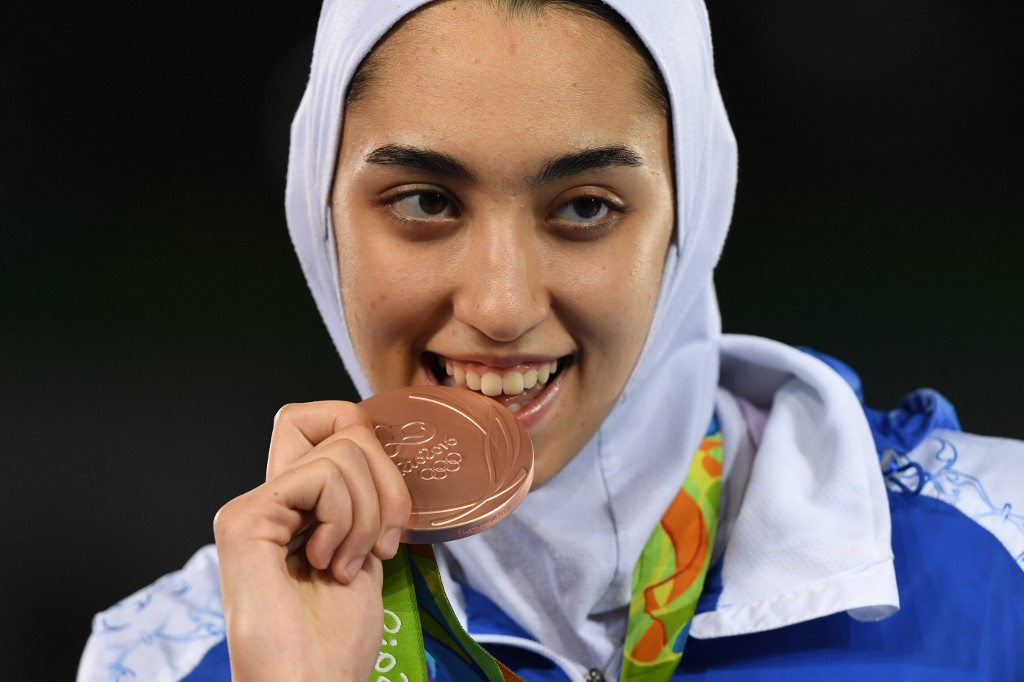 伊朗唯一在奧運奪牌的女運動員阿里薩德(Kimia Alizadeh) (AFP)