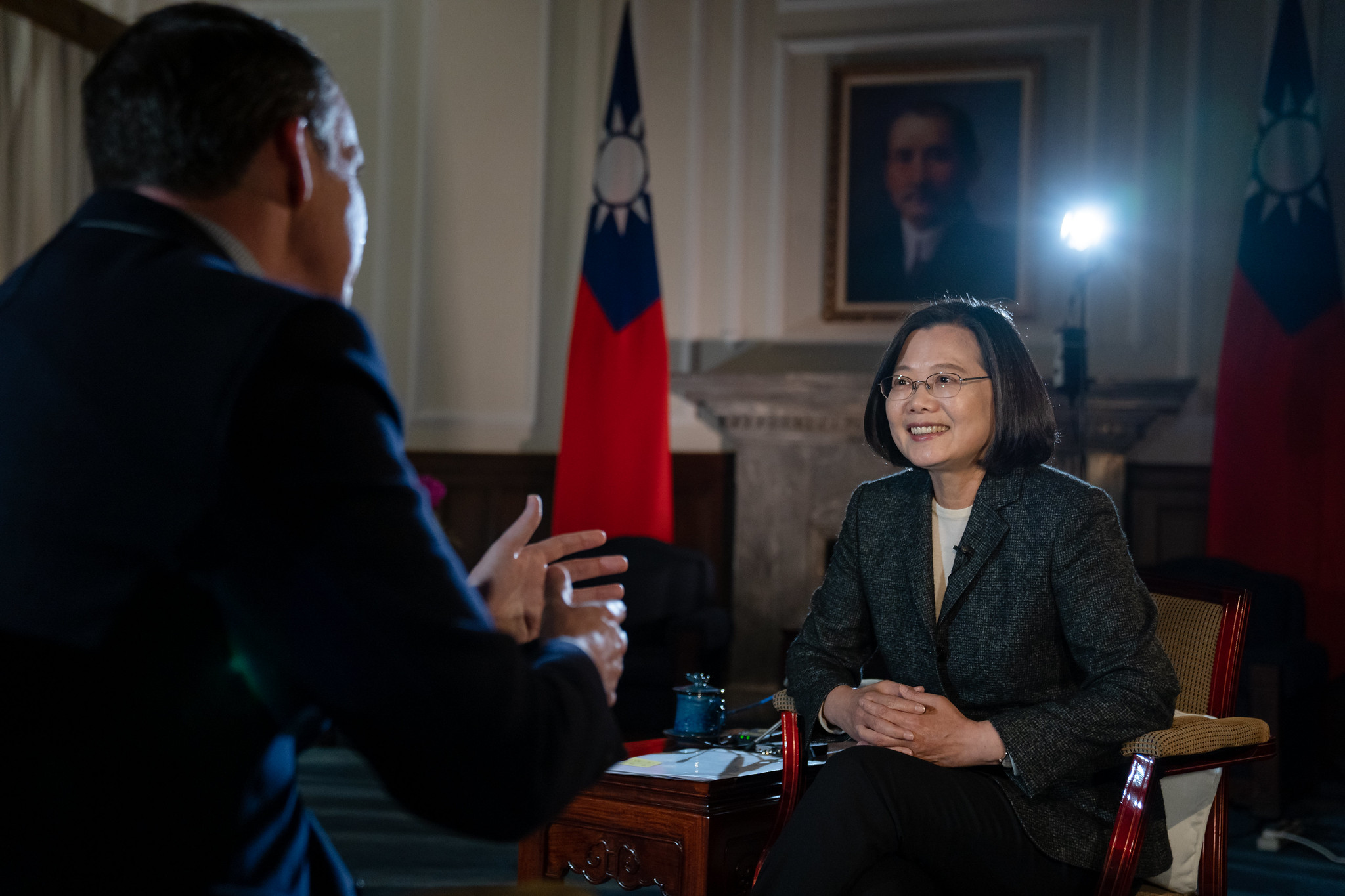 蔡英文總統日前接受「英國廣播公司」（BBC）專訪。 (圖:總統府)