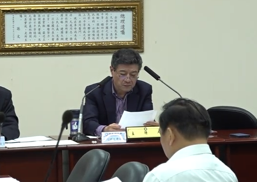 國民黨代理主席林榮德主持國民黨中常會。(國民黨提供)