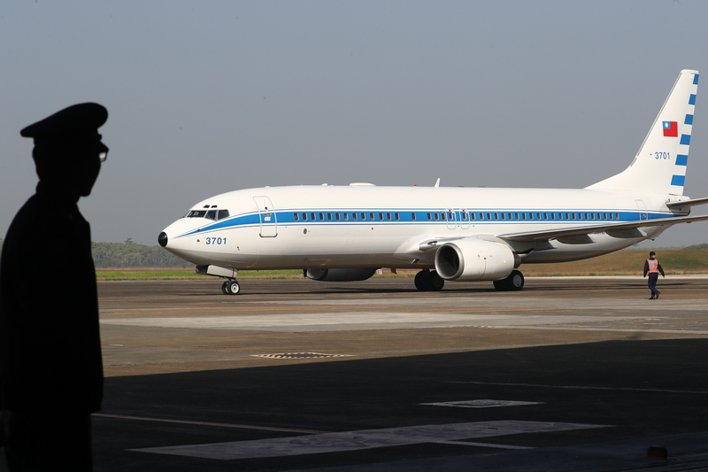 總統行政專機「空軍一號」。(圖:中央社)