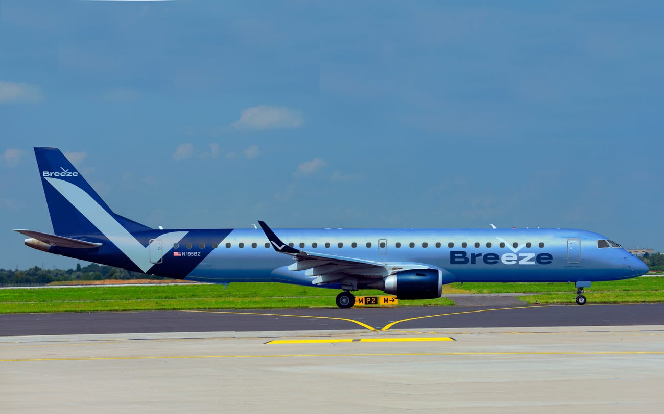 Breeze Airways 示意圖。 (圖:Breeze Airways)