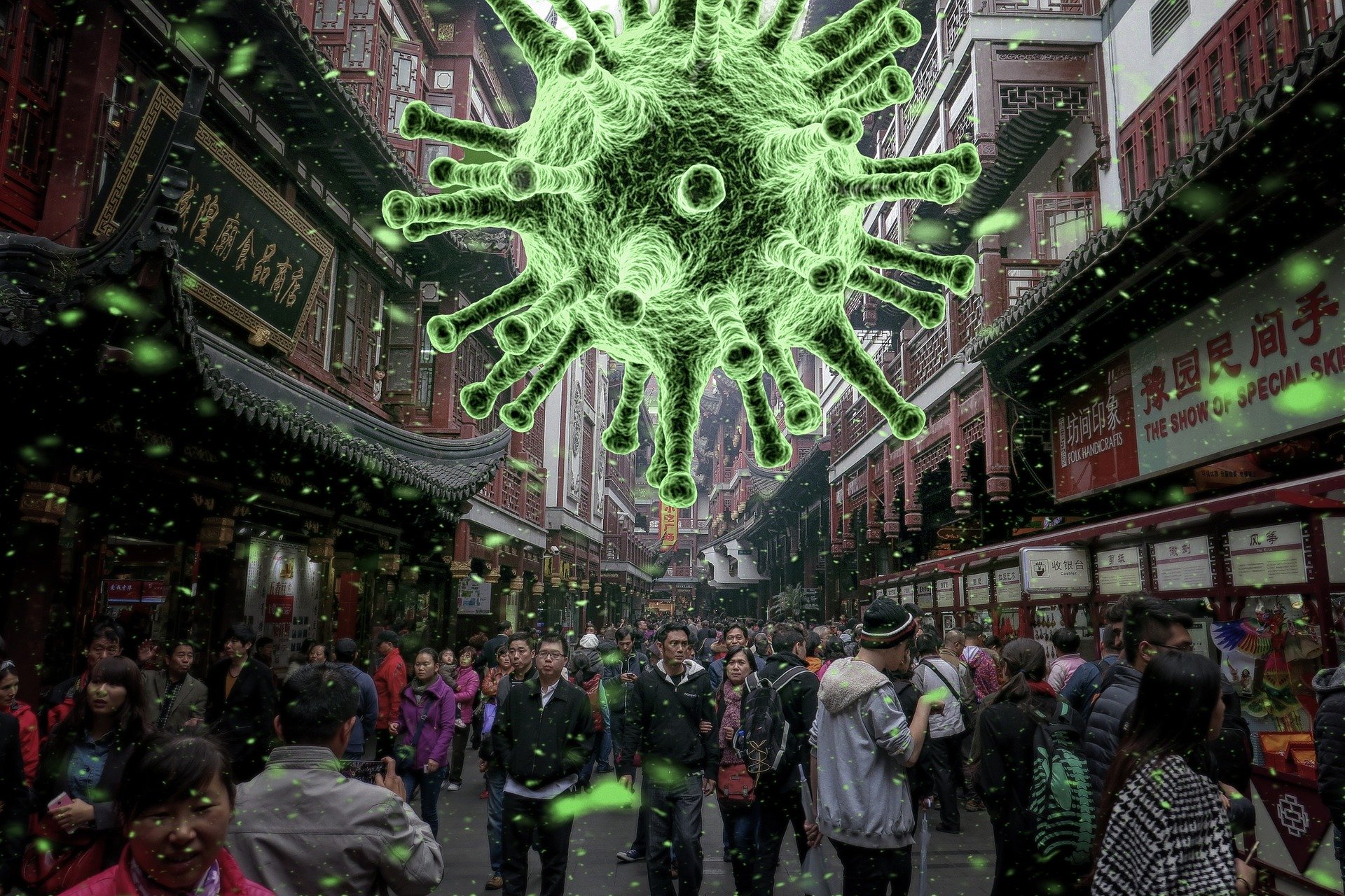 武漢肺炎疫情延燒全球，除了生命受到威脅，難以避免的經濟衰退也將重創中國。(pixabay圖庫)