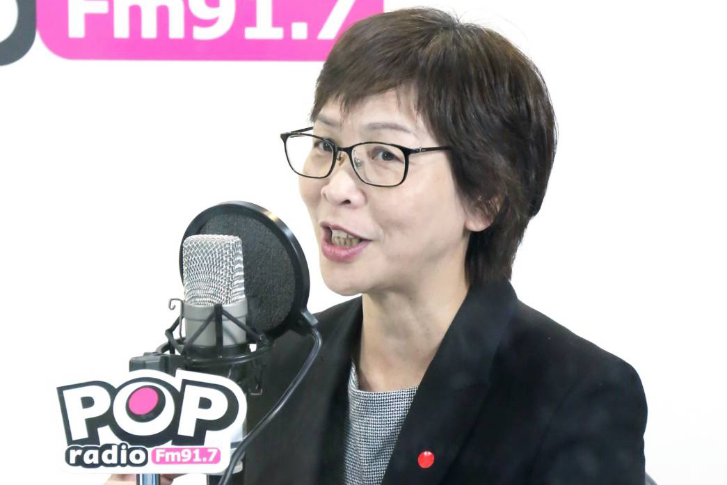 民眾黨立委蔡壁如認為，在疫情期間，應支持執政黨的各項決策，以防疫為優先。(《POP搶先爆》節目提供)