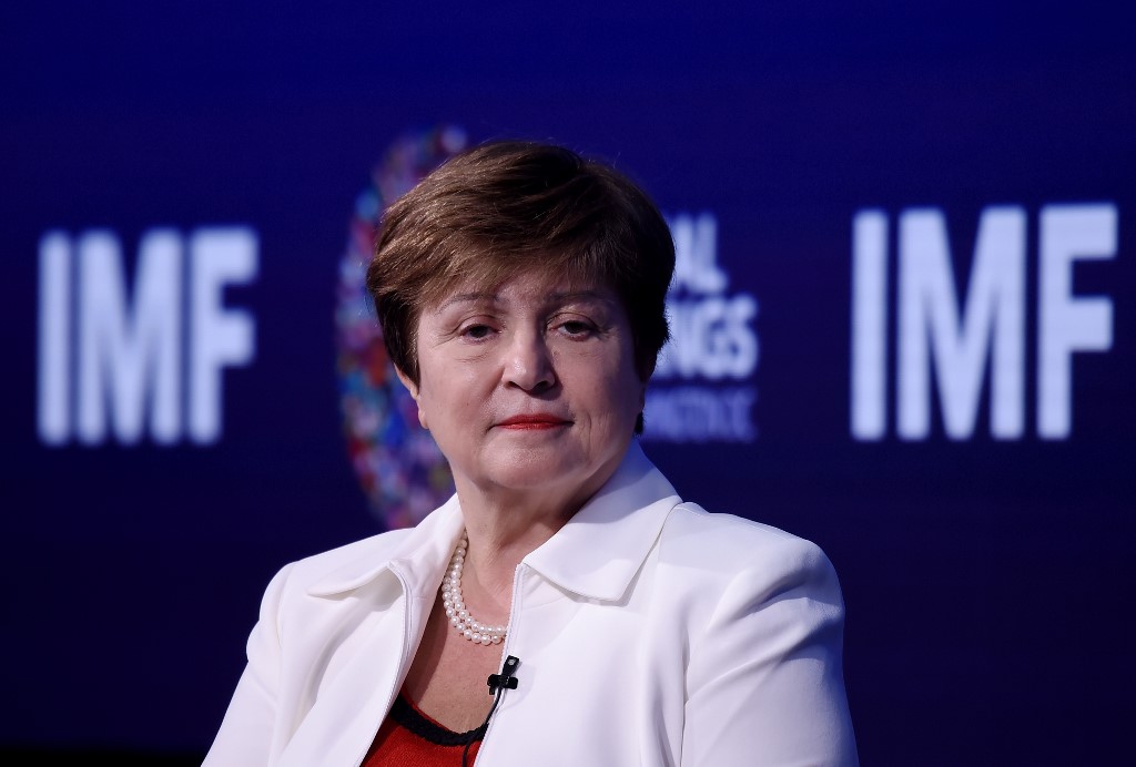 國際貨幣基金(IMF)總裁喬治艾娃(Kristalina Georgieva)。 (AFP)